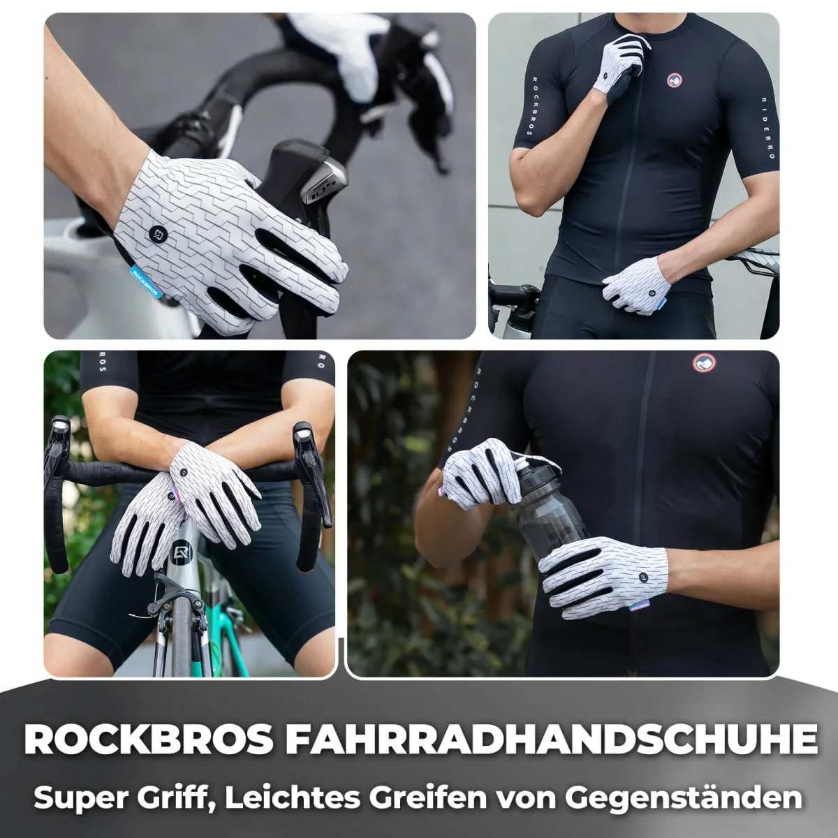 Guantes de ciclismo ROCKBROS con funcionalidad de pantalla táctil - Imagen 7