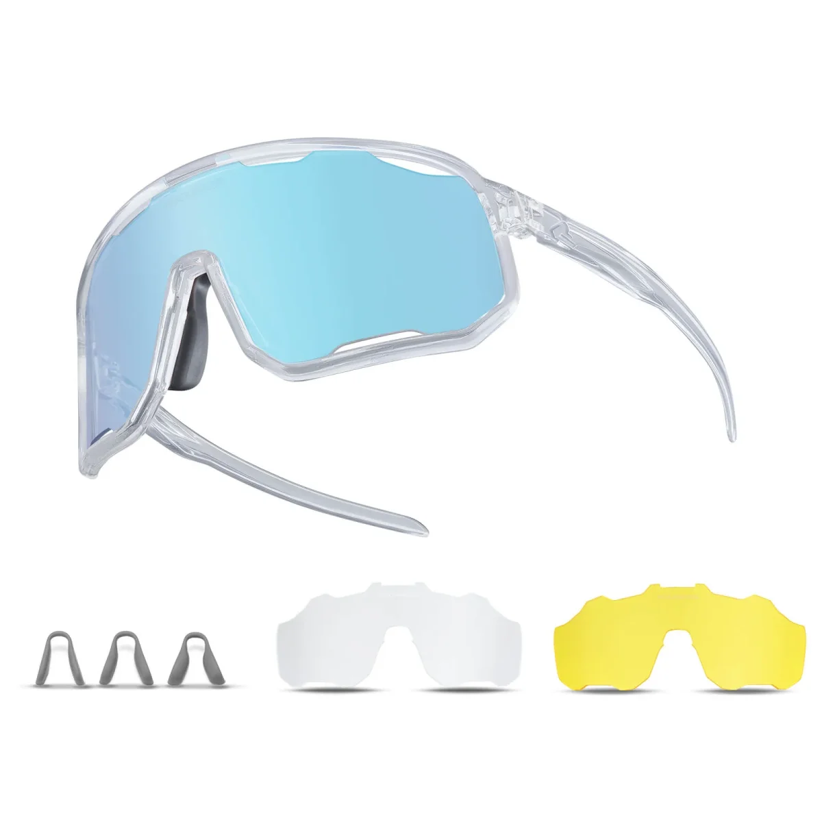 Gafas de ciclismo, gafas de sol fotocromáticas, protección UV, plaquetas nasales intercambiables, mujer/hombre, ROCKBROS - Imagen 6