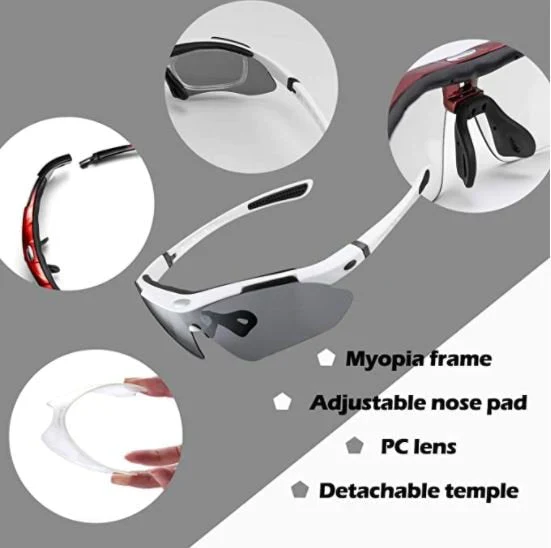 ROCKBROS 10001 Gafas Deportivas Polarizadas con 5 Lentes Intercambiables Gafas de Ciclismo - Imagen 3