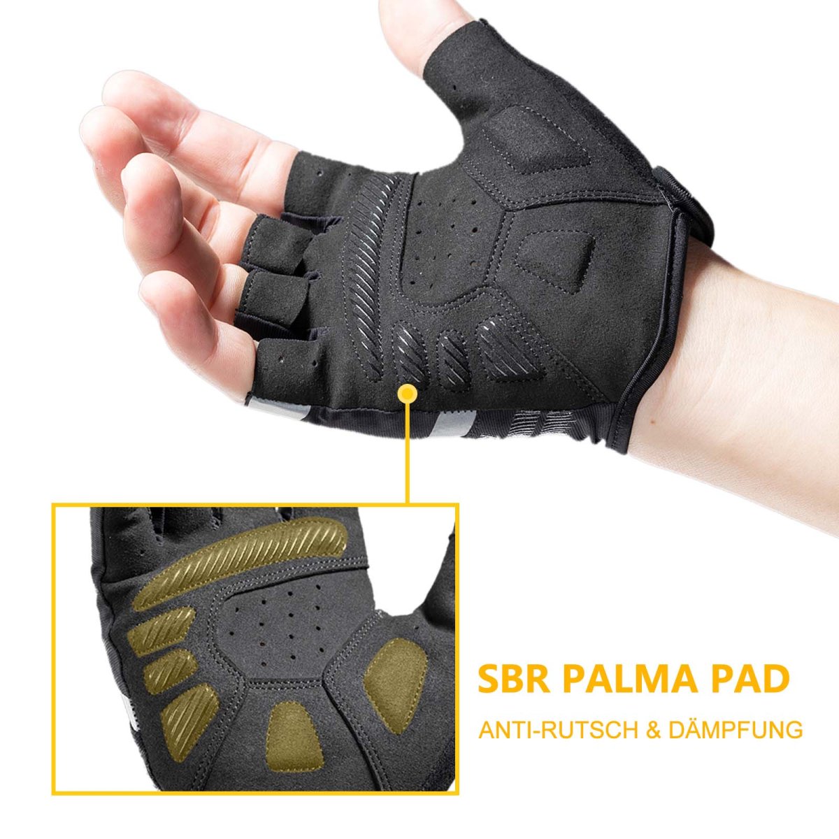 Guantes de equitación antideslizantes con dedos reflectantes, tallas S-XXL, ROCKBROS - Imagen 4