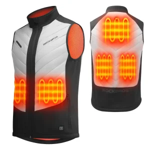 Chaleco calefactable eléctrico ROCKBROS con 3 ajustes de temperatura para hombre y mujer