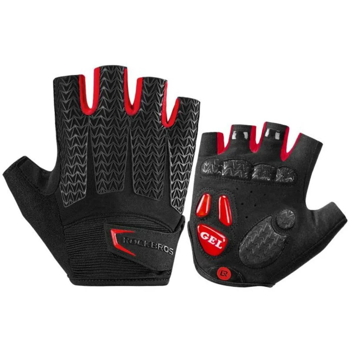 Guantes de ciclismo para mujer y hombre, guantes de ciclismo de medio dedo ROCKBROS - Imagen 3