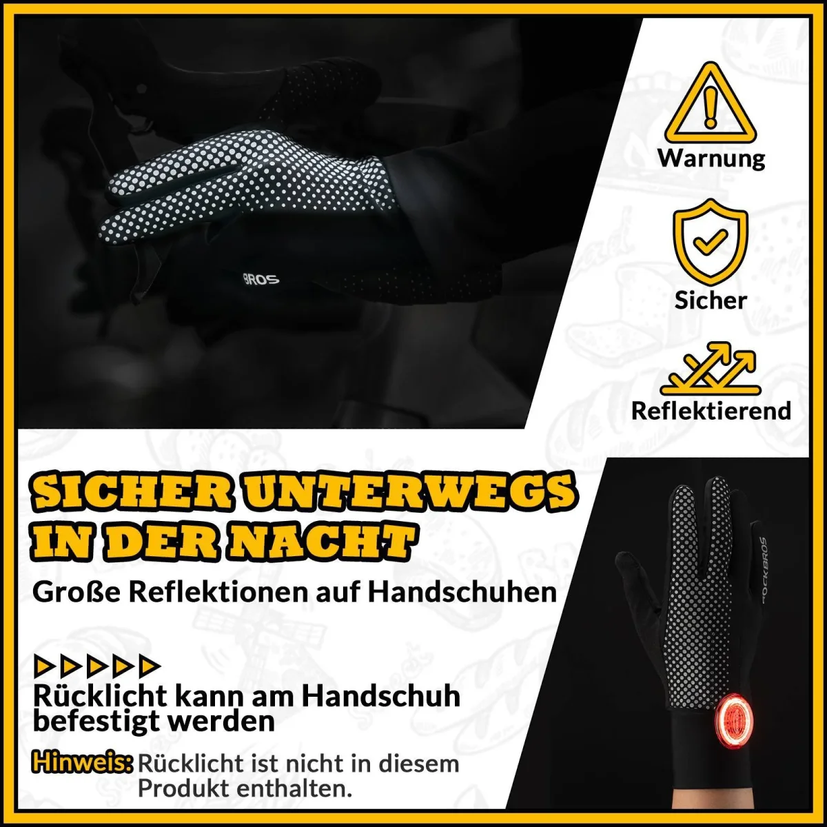 Guantes de ciclismo Pantalla táctil Guantes de ciclismo A prueba de viento ROCKBROS - Imagen 5
