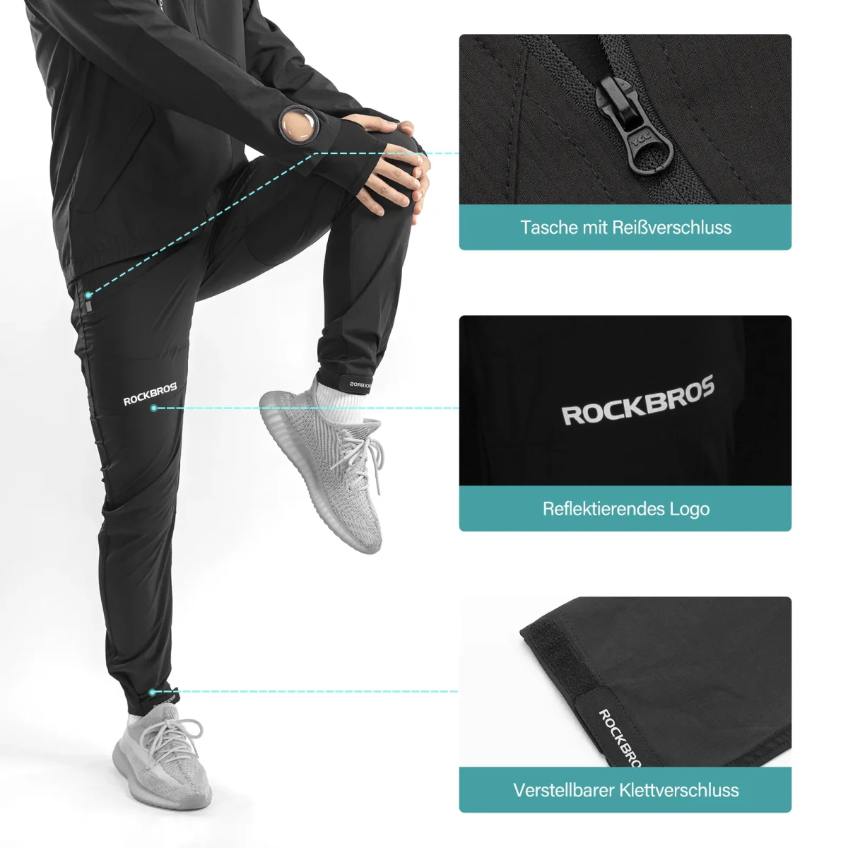 Chaqueta y pantalones softshell para hombre Traje de ciclismo transpirable ROCKBROS - Imagen 5