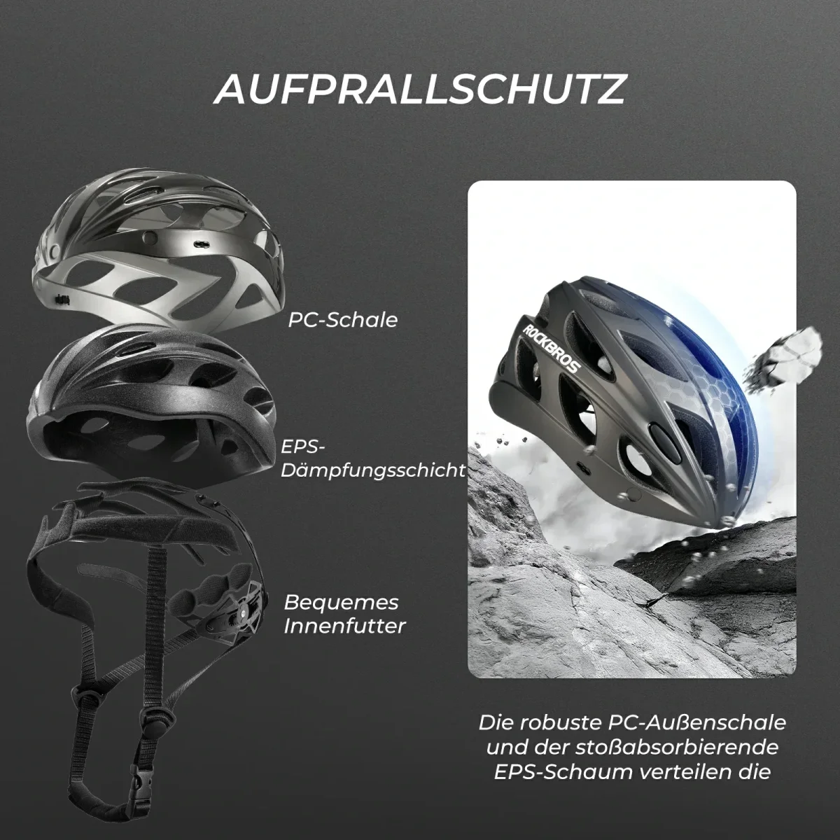 Casco de bicicleta para niños con gafas y visera magnéticas extraíbles integradas ROCKBROS - Imagen 7
