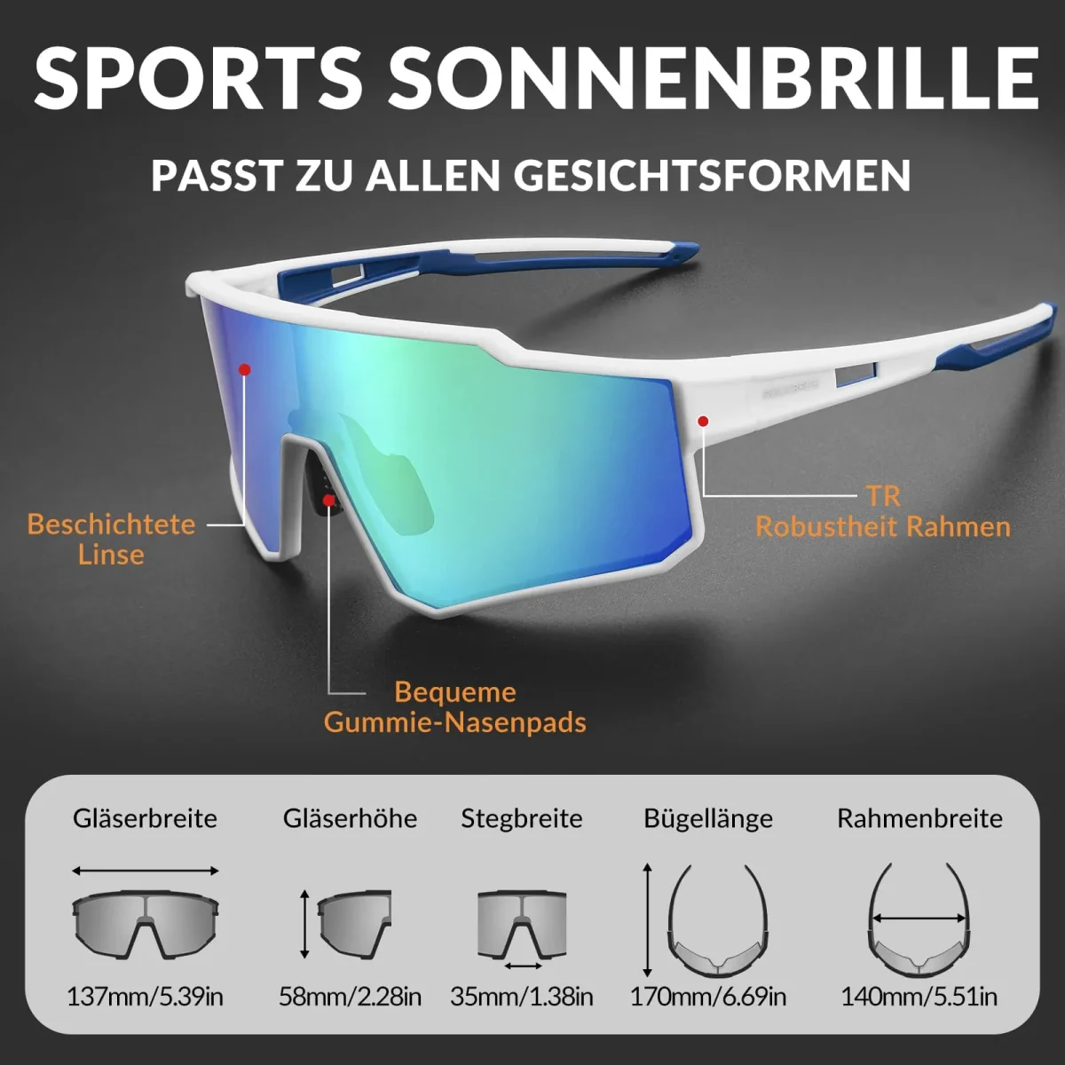 Gafas de sol polarizadas para ciclismo, gafas de sol deportivas para deportes al aire libre, ROCKBROS - Imagen 7