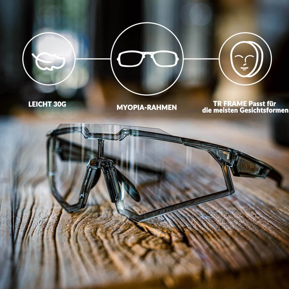 Gafas de sol, gafas de ciclismo, autofotográficas, para exteriores, protección UV400, ROCKBROS - Imagen 4