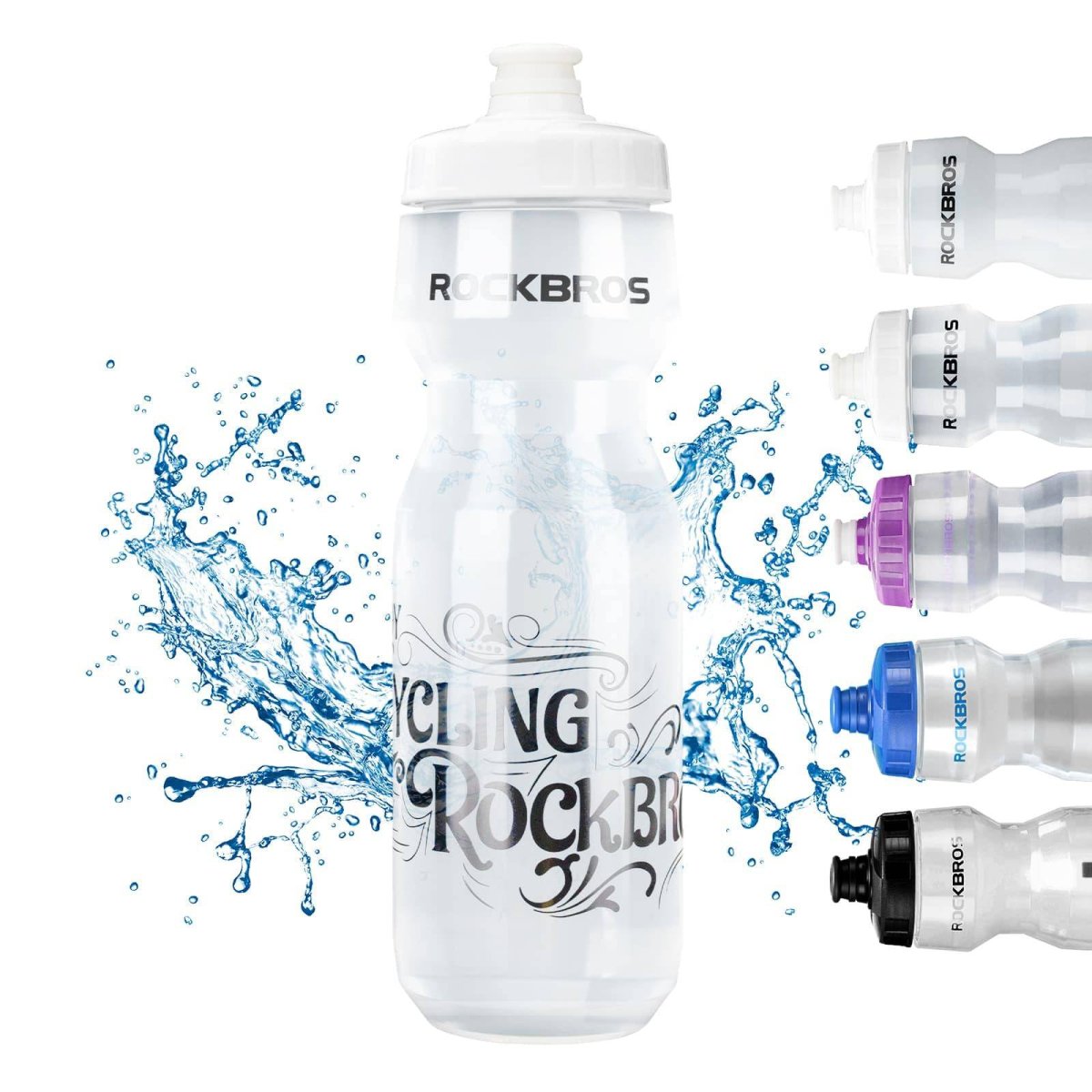 Botella de agua deportiva de 750 ml para bicicleta, sin BPA, ROCKBROS