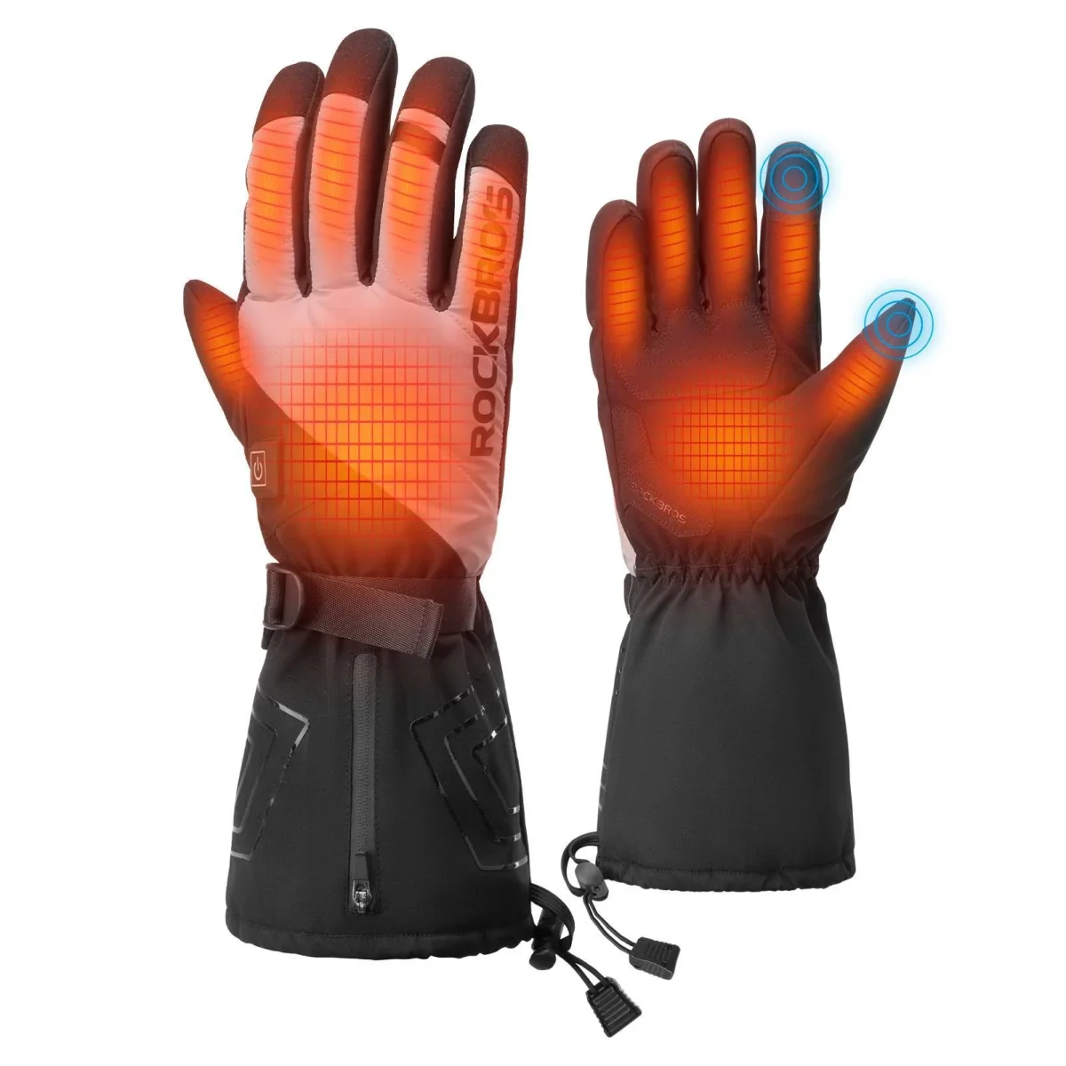 Guantes de invierno Guantes de ciclismo calefactables con batería M-XL ROCKBROS - Imagen 3